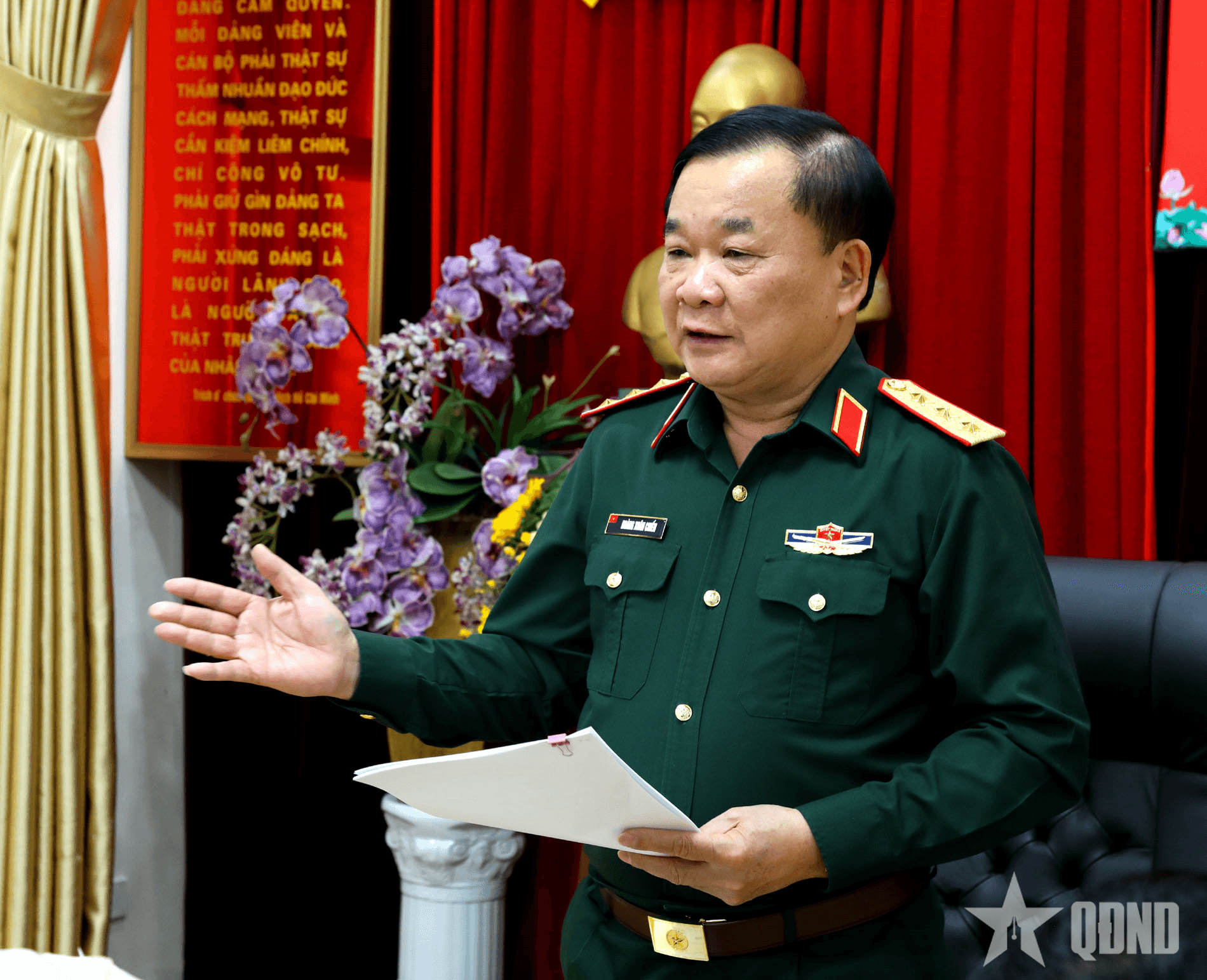 Thượng tướng Hoàng Xuân Chiến làm việc với Cơ quan MIA Bộ Quốc phòng
