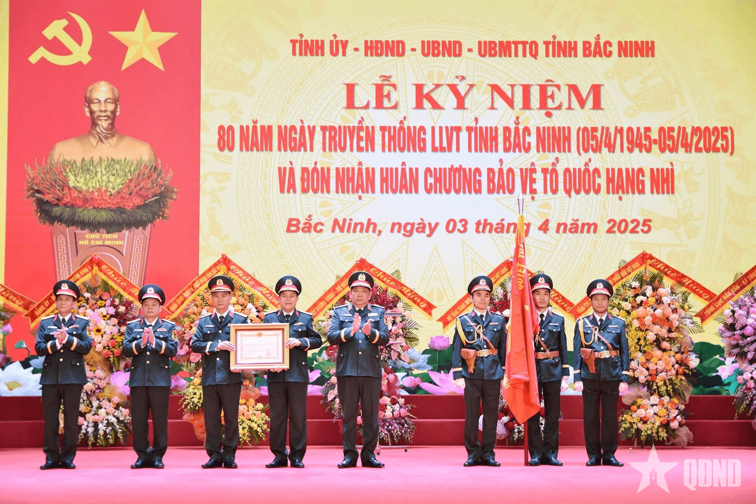 Kỷ niệm 80 năm Ngày thành lập Lực lượng vũ trang tỉnh Bắc Ninh và đón nhận Huân chương Bảo vệ Tổ quốc hạng Nhì