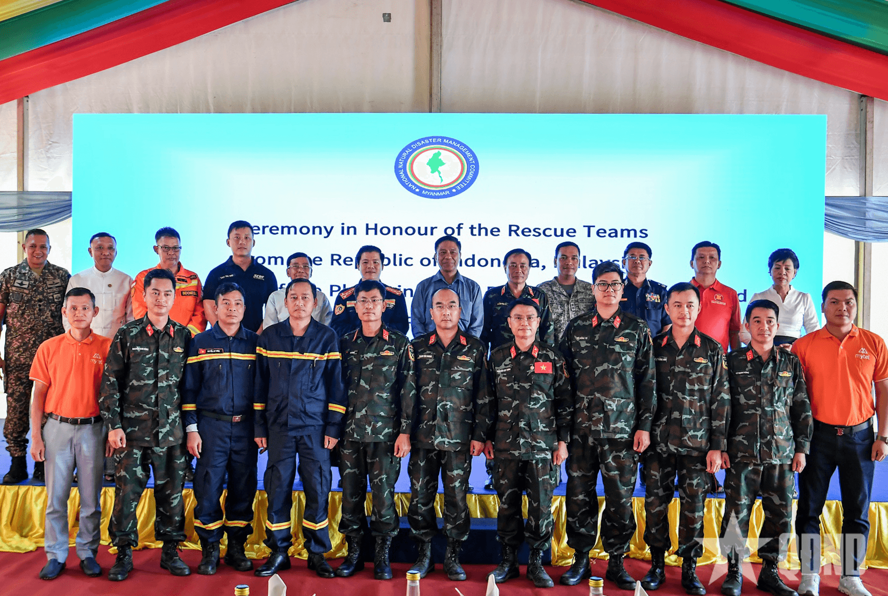 Myanmar tổ chức lễ tri ân lực lượng cứu hộ Việt Nam và các nước