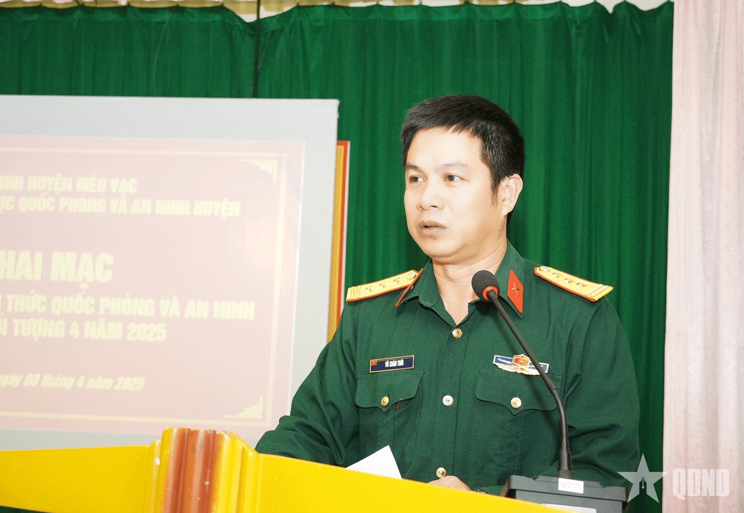 Huyện Mèo Vạc (Hà Giang): Khai mạc lớp bồi dưỡng kiến thức quốc phòng, an ninh cán bộ đối tượng 4
