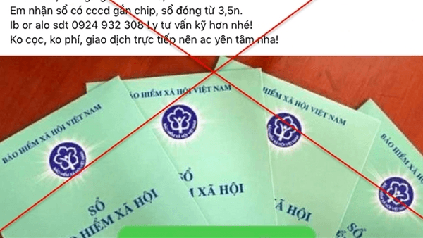 Cảnh báo tái diễn tình trạng mua bán sổ bảo hiểm xã hội trên mạng xã hội