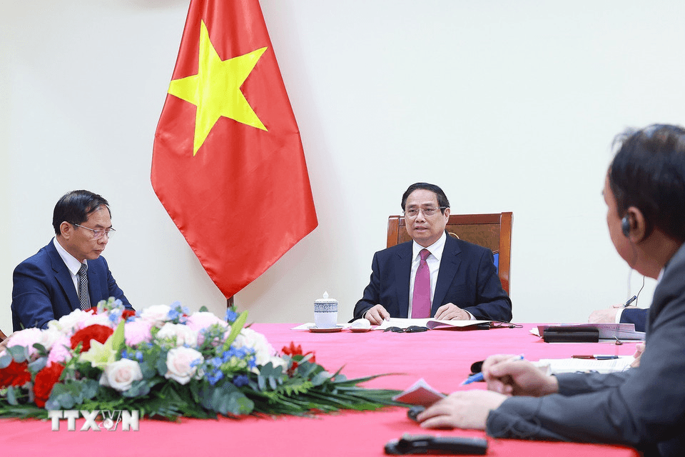 Thủ tướng Chính phủ Phạm Minh Chính điện đàm với Thủ tướng New Zealand Christopher Luxon