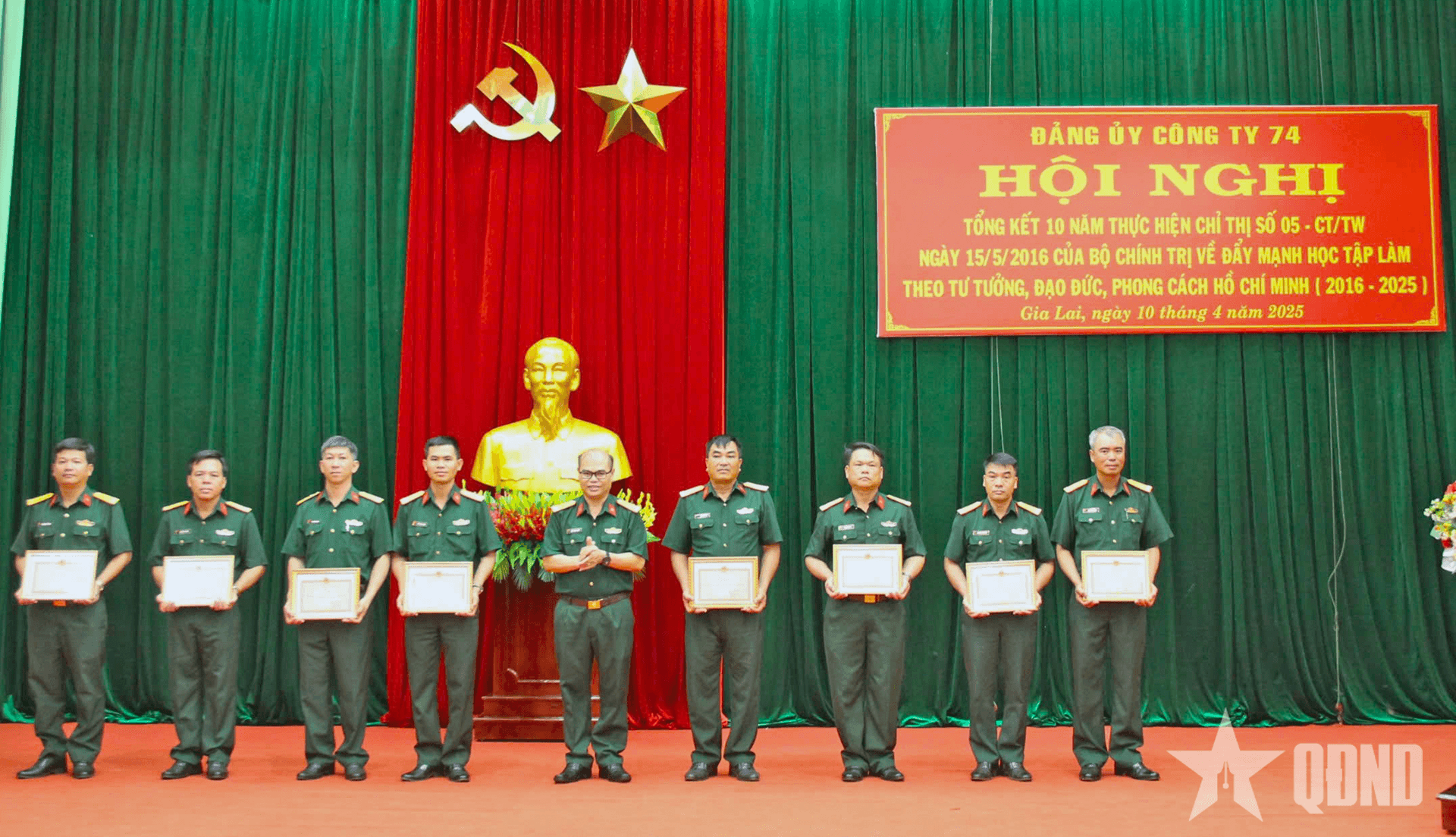 Đảng ủy Công ty 74 khen thưởng các tập thể, cá nhân có thành tích xuất sắc trong thực hiện Chỉ thị 05