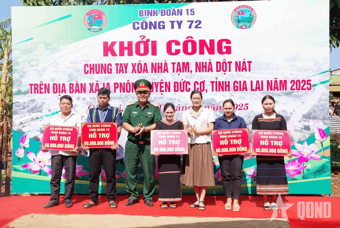 Công ty 72 khởi công xóa 26 nhà tạm, nhà dột nát