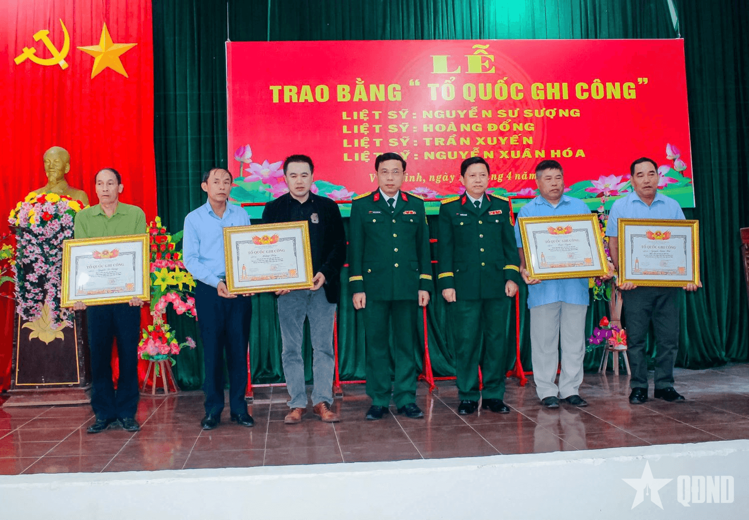 Quảng Trị: Trao Bằng “Tổ quốc ghi công” tri ân 4 liệt sĩ