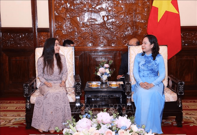 Phó chủ tịch nước Võ Thị Ánh Xuân tiếp Phó chủ tịch Quỹ Heydar Aliyev
