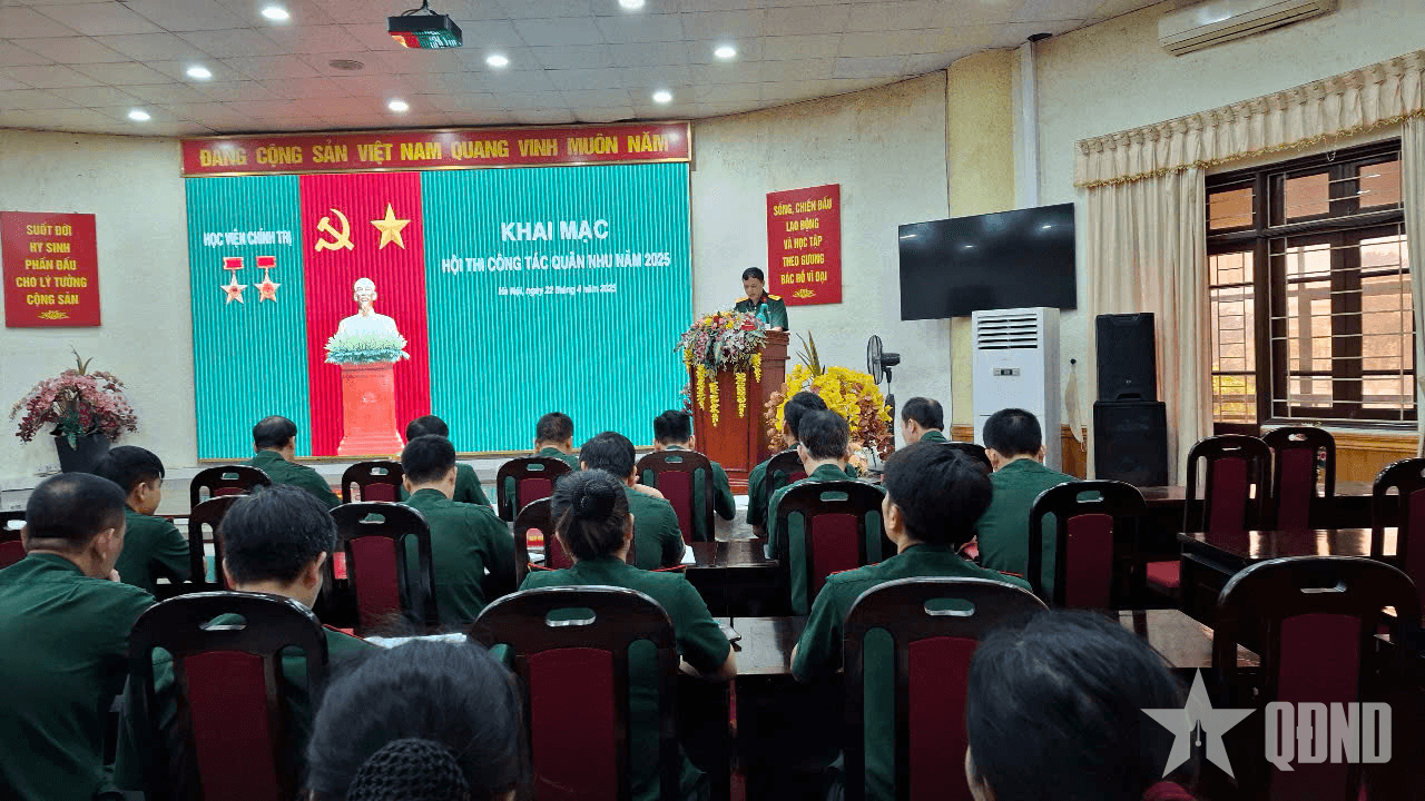 Học viện Chính trị khai mạc Hội thi công tác quân nhu năm 2025