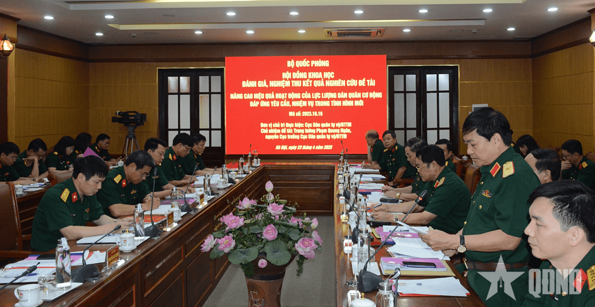 Nghiệm thu đề tài khoa học về nâng cao hiệu quả hoạt động của lực lượng dân quân cơ động