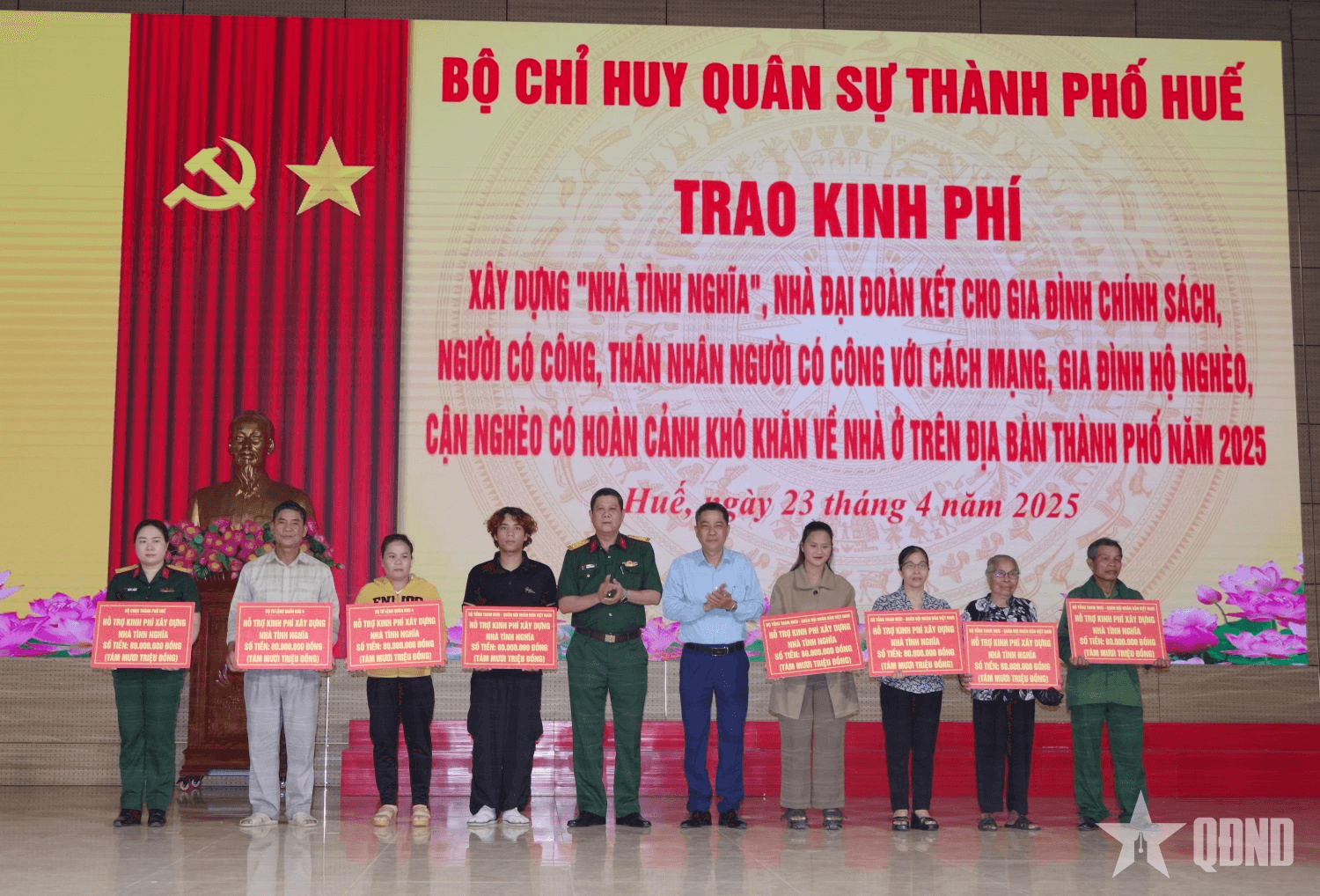 Bộ CHQS TP Huế: Hỗ trợ xây dựng 18 nhà tình nghĩa, nhà đại đoàn kết