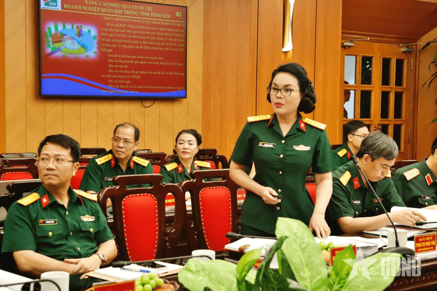 Nghiệm thu đề tài nâng cao hiệu quả quản trị doanh nghiệp Quân đội