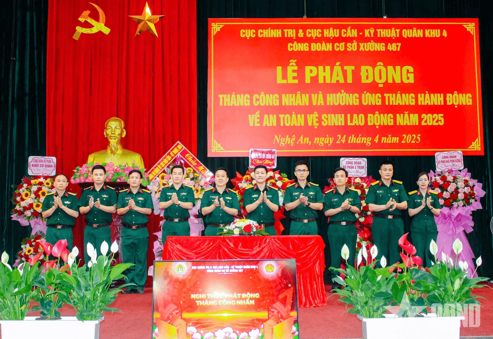 Quân khu 4 phát động Tháng Công nhân và an toàn vệ sinh lao động