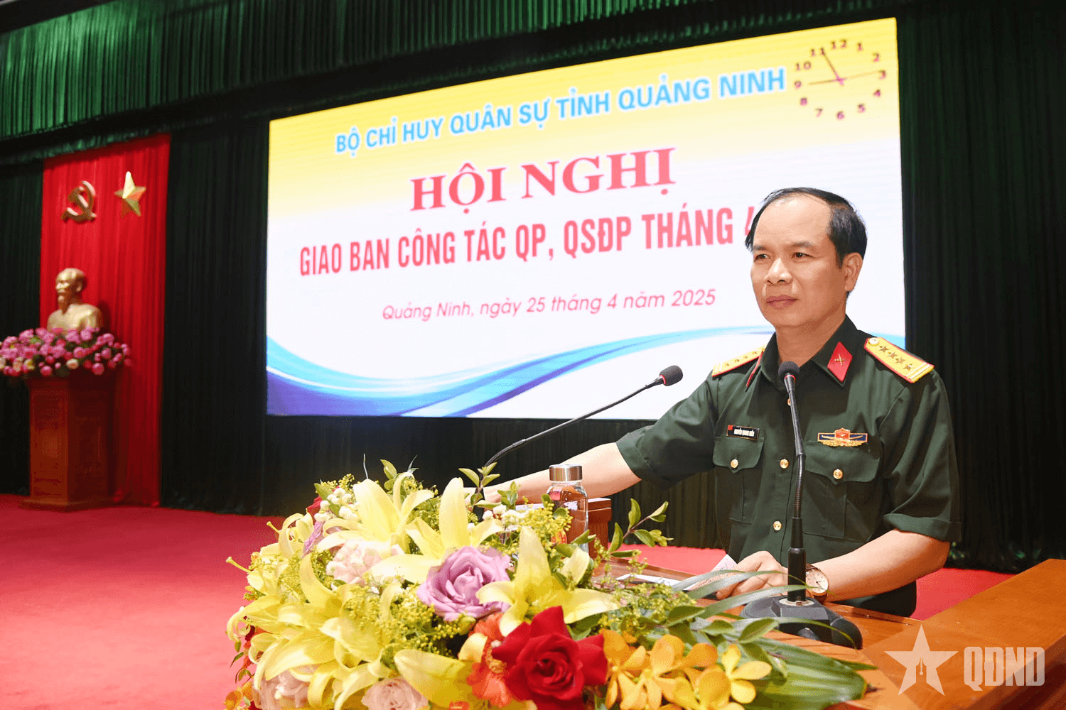Bộ CHQS tỉnh Quảng Ninh triển khai phương hướng, nhiệm vụ quốc phòng, quân sự địa phương tháng 5-2025
