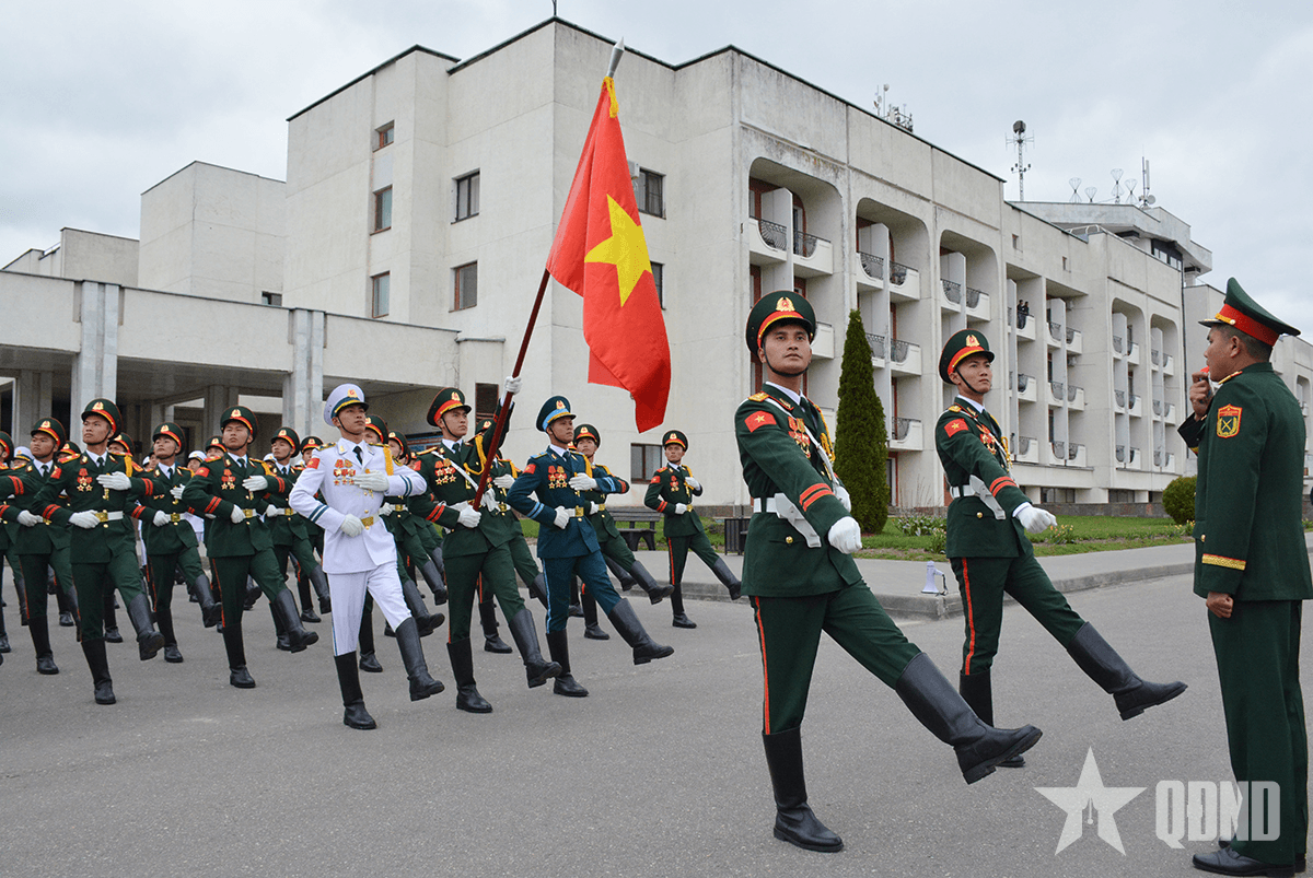 Đoàn QĐND Việt Nam tham gia Lễ duyệt binh tại Quảng trường Đỏ tập luyện dưới cái lạnh 2 độ C