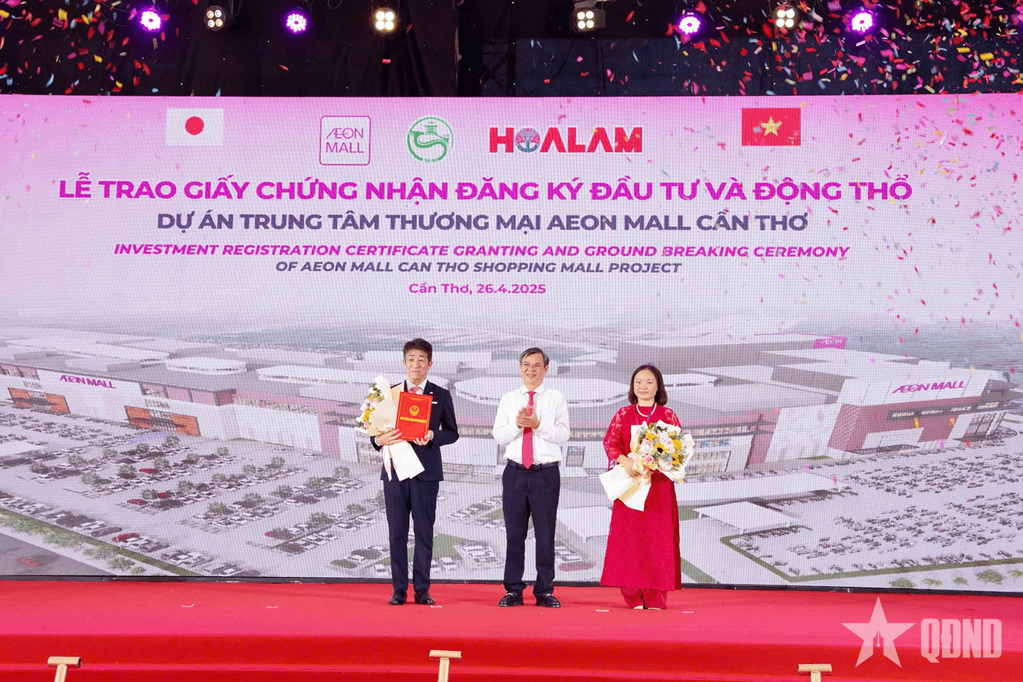 Cần Thơ: Trao giấy chứng nhận đăng ký đầu tư động thổ dự án Aeon Mall