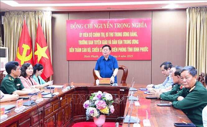 Trưởng Ban Tuyên giáo và Dân vận Trung ương Nguyễn Trọng Nghĩa thăm làm việc tại Bình Phước