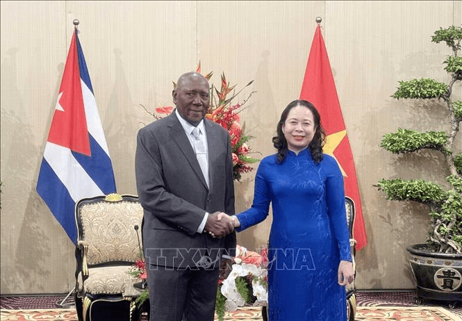 Phó chủ tịch nước Võ Thị Ánh Xuân tiếp Ủy viên Bộ Chính trị, Phó Chủ tịch nước Cuba Salvador Valdes Mesa