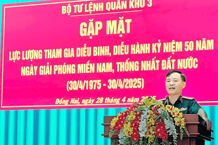 Bộ tư lệnh Quân khu 3 gặp mặt lực lượng tham gia diễu binh, diễu hành