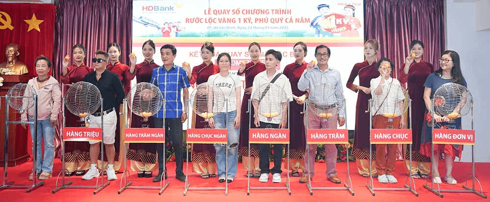 HDBank công bố 16 khách hàng trúng thưởng vàng