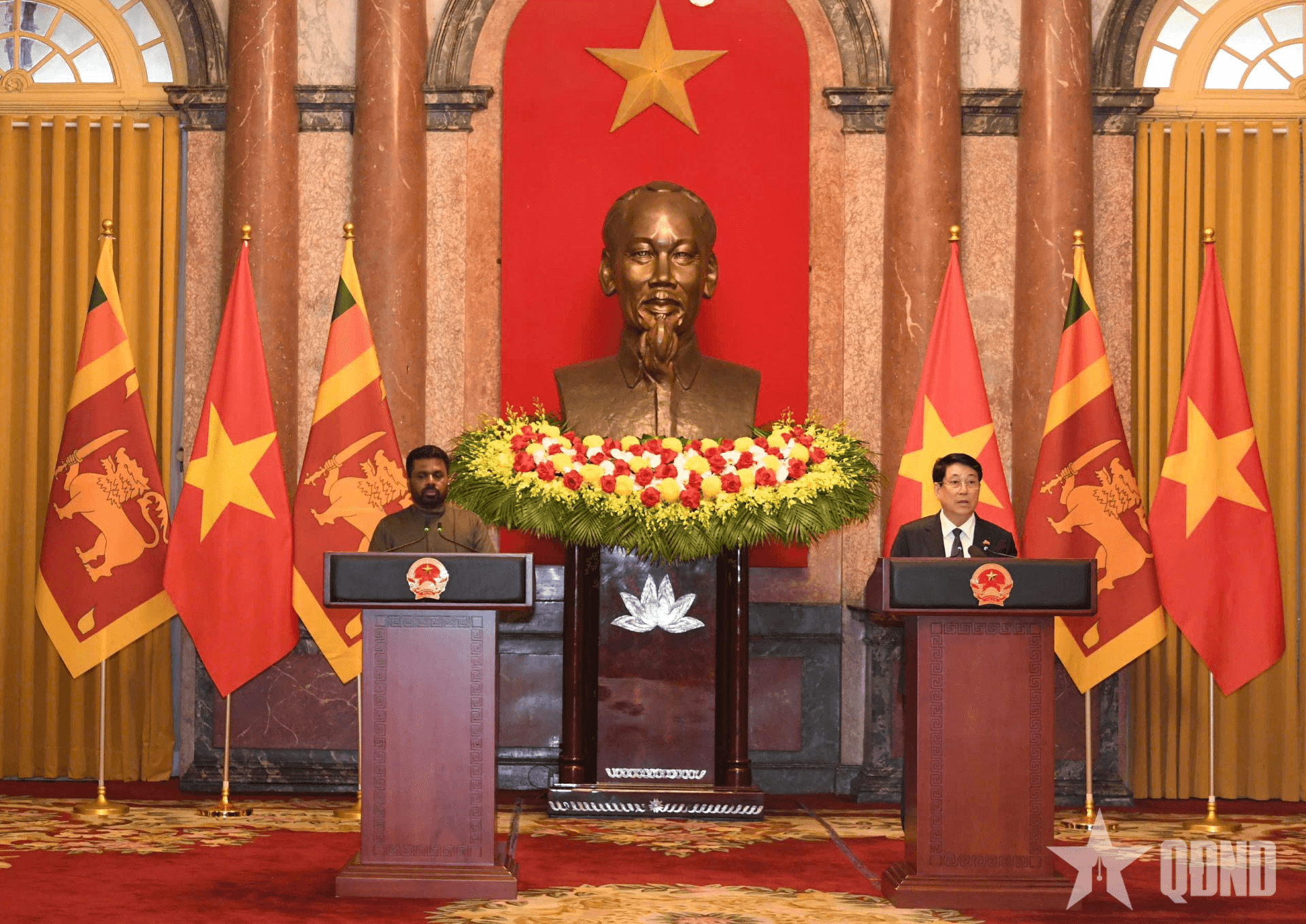 Chủ tịch nước Lương Cường và Tổng thống Sri Lanka gặp gỡ báo chí