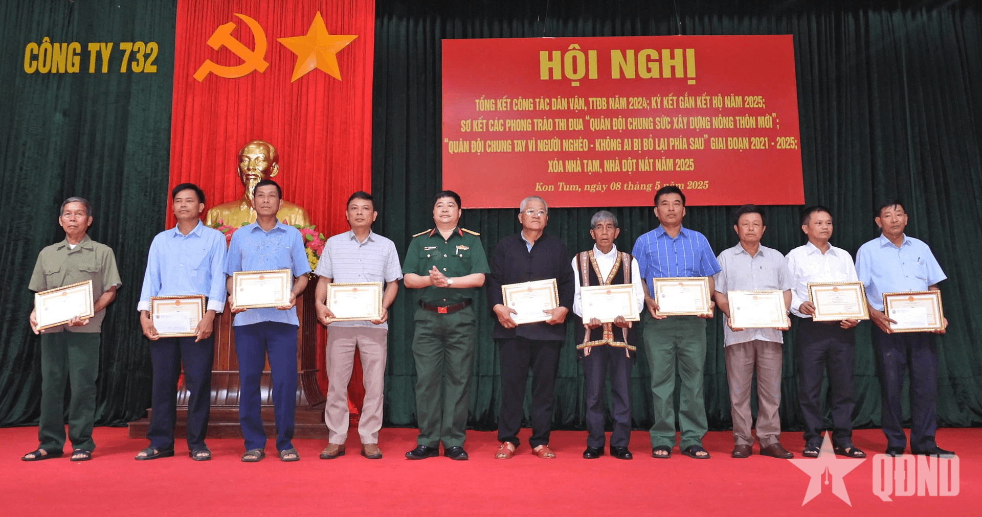 Hoạt động dân vận của Công ty 732 (Binh đoàn 15) làm sáng đẹp phẩm chất Bộ đội Cụ Hồ