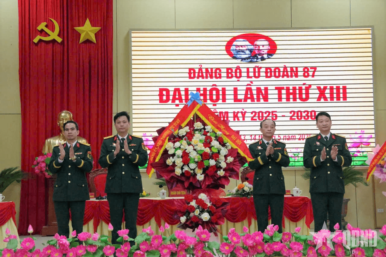 Đại hội Đảng bộ Lữ đoàn 87 lần thứ XIII, nhiệm kỳ 2025 - 2030 thành công tốt đẹp