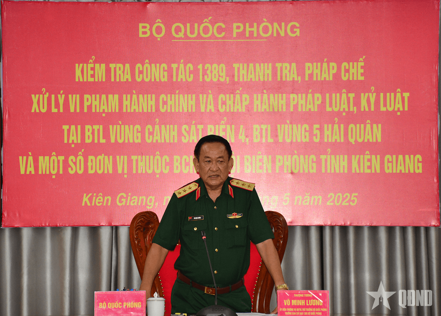 Đoàn công tác Quân ủy Trung ương, Bộ Quốc phòng kiểm tra các đơn vị đóng quân trên địa bàn Tây Nam Bộ