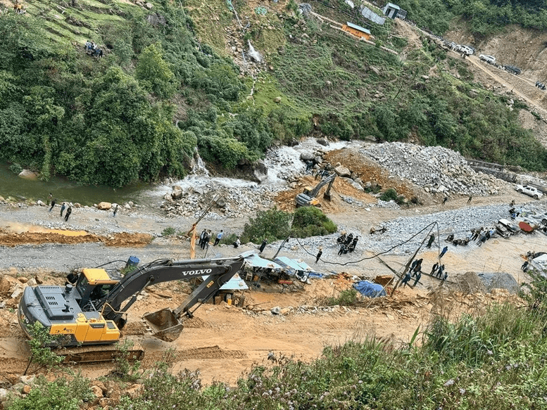 Tập trung khắc phục hậu quả sự cố sạt lở tại công trường thi công công trình thủy điện Tả Páo Hồ 1A