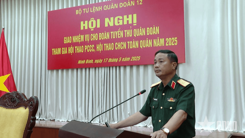 Quân đoàn 12 giao nhiệm vụ cho đoàn tuyển thủ tham gia Hội thao Phòng cháy, chữa cháy và Hội thao Cứu hộ, cứu nạn toàn quân