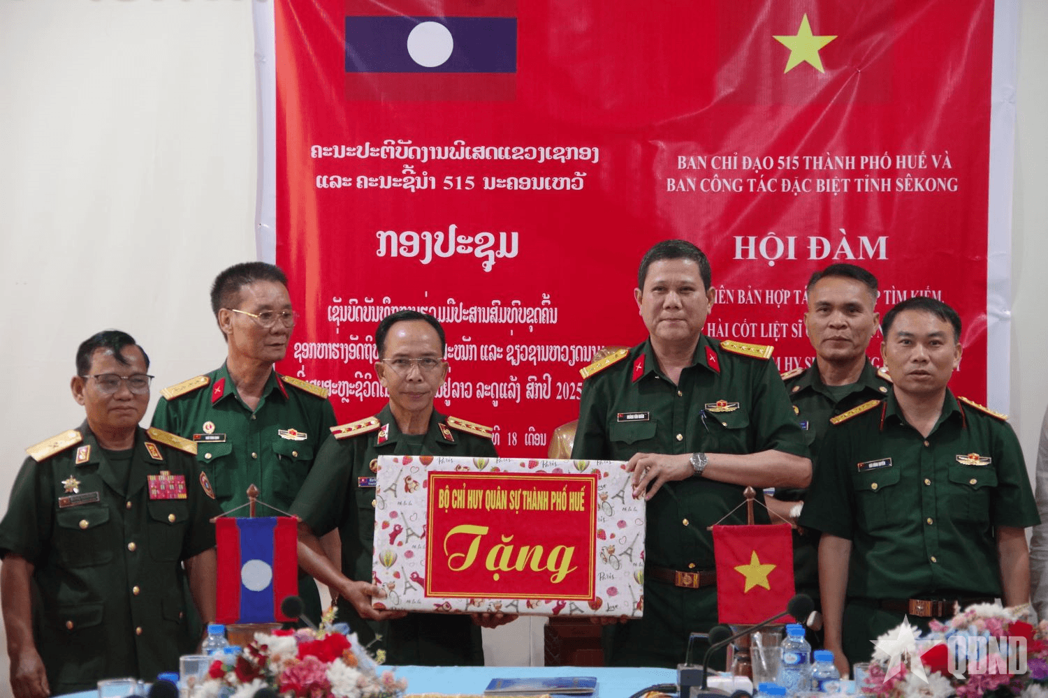 Ban Chỉ đạo 515 TP Huế hội đàm với Ban Công tác đặc biệt tỉnh Sekong (Lào) về phối hợp tìm kiếm, cất bốc, quy tập hài cốt liệt sĩ