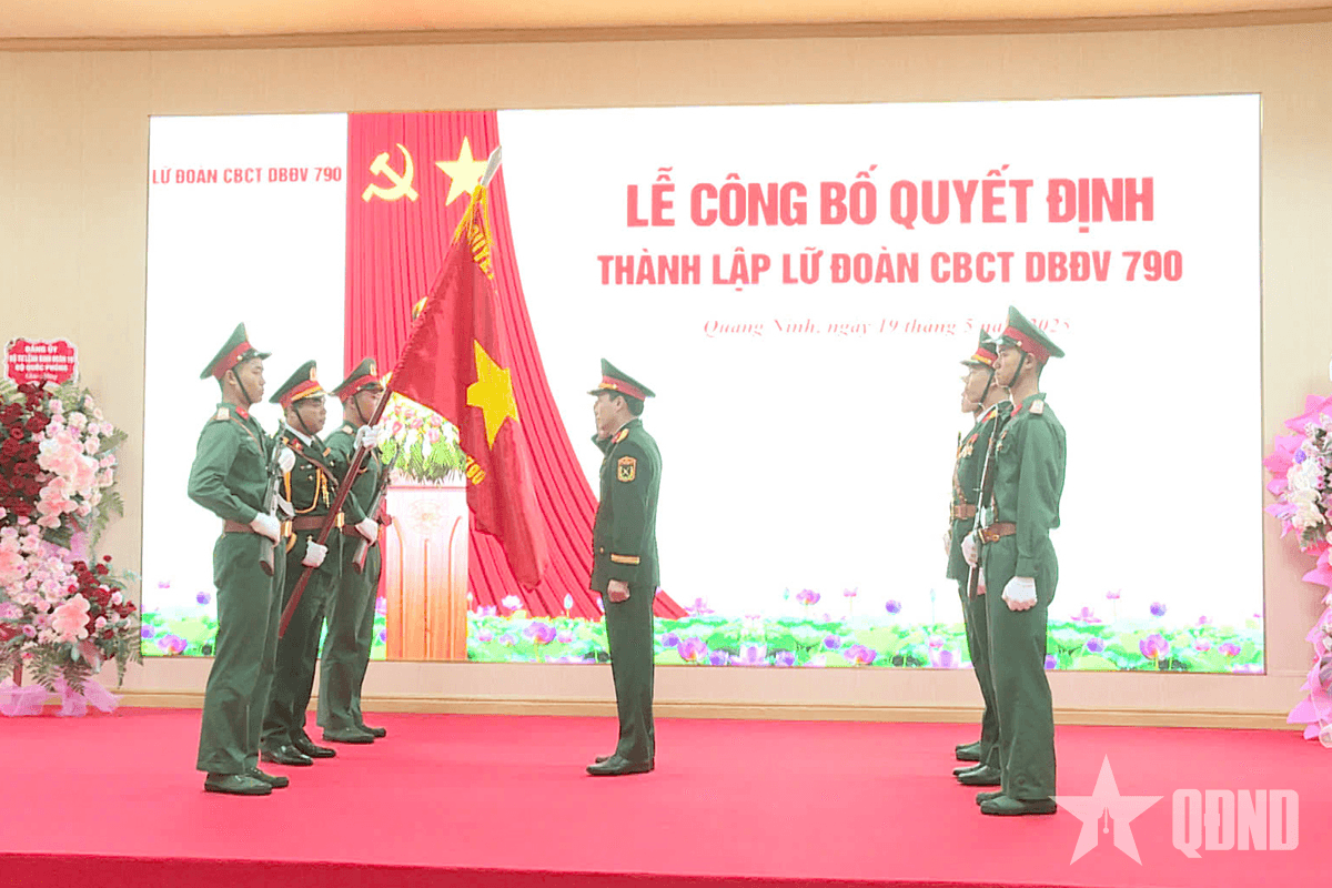 Lễ công bố quyết định thành lập Lữ đoàn Công binh công trình dự bị động viên 790