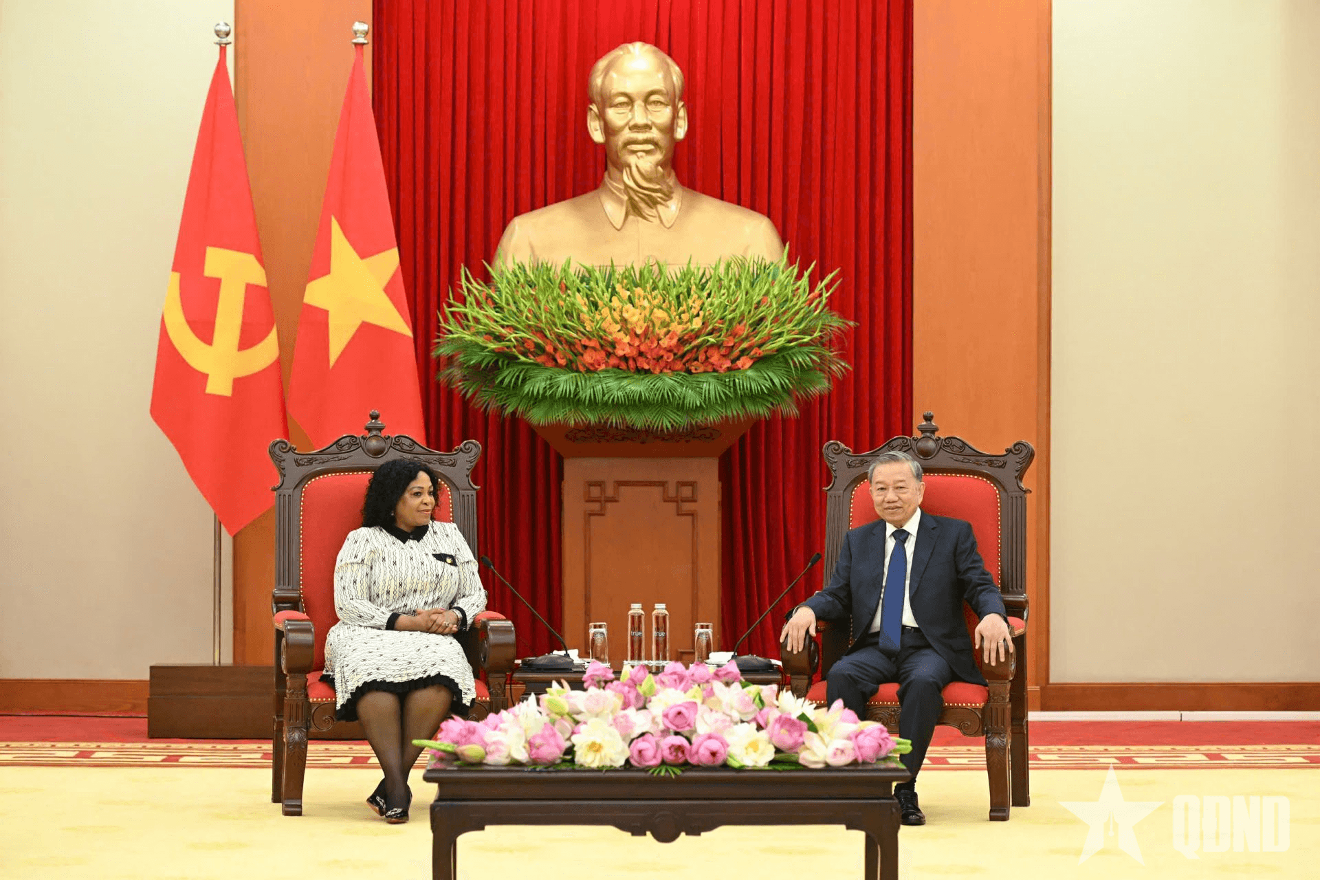 Tổng Bí thư Tô Lâm tiếp Phó tổng thư ký thứ nhất Đảng Đại hội Dân tộc Phi
