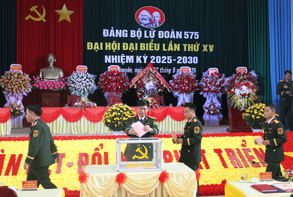 Đảng bộ Lữ đoàn Công binh 575 tổ chức Đại hội nhiệm kỳ 2025-2030