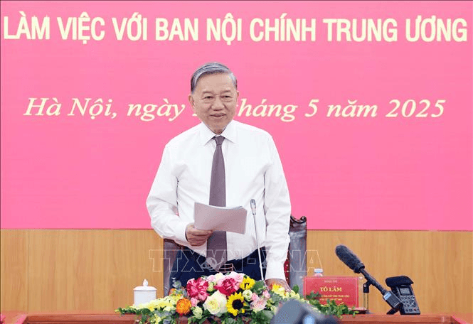 Tổng Bí thư Tô Lâm làm việc với Ban Nội chính Trung ương