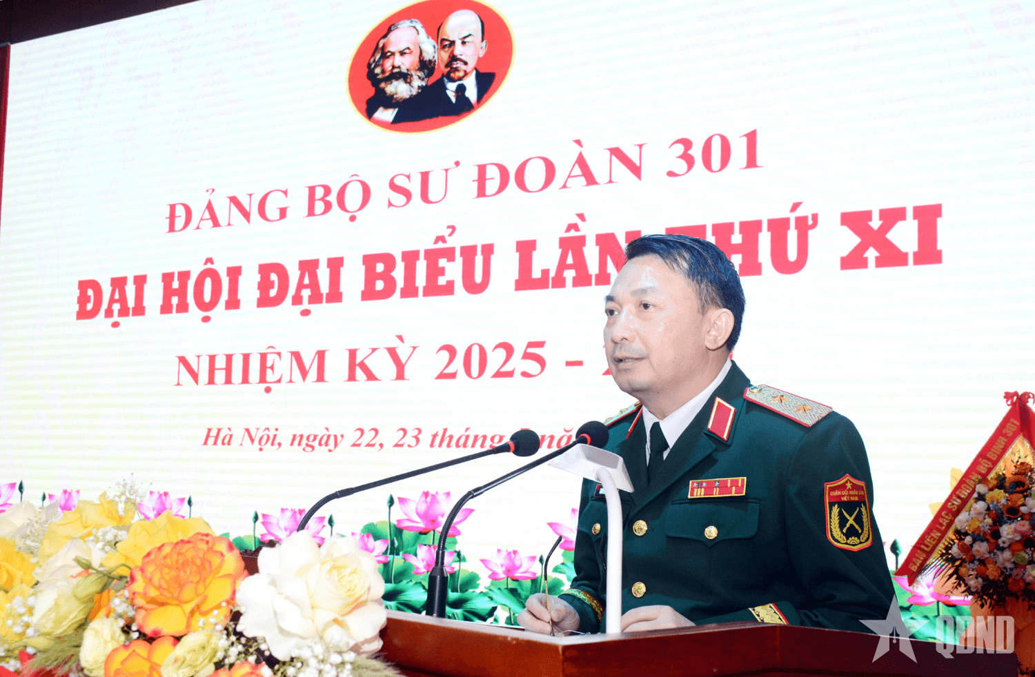 Trung tướng Nguyễn Quốc Duyệt dự, chỉ đạo Đại hội đại biểu Đảng bộ Sư đoàn 301