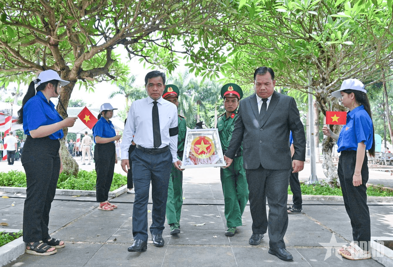 Gia Lai: Truy điệu, an táng 23 hài cốt liệt sĩ hy sinh tại Campuchia