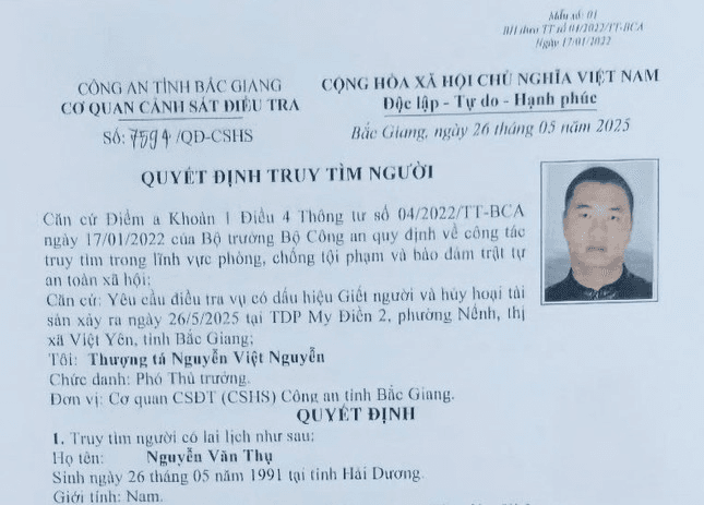 Truy tìm đối tượng đốt cháy ki-ốt, nhà ở tại Việt Yên, Bắc Giang