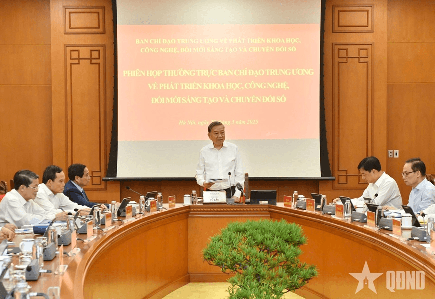 Tổng Bí thư Tô Lâm chủ trì phiên họp Thường trực Ban Chỉ đạo Trung ương về phát triển khoa học, công nghệ, đổi mới sáng tạo và chuyển đổi số