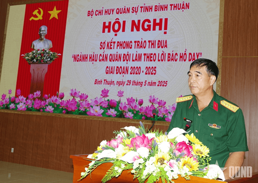 Bộ CHQS tỉnh Bình Thuận sơ kết Phong trào thi đua “Ngành hậu cần Quân đội làm theo lời Bác Hồ dạy”
