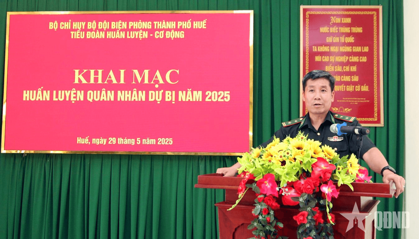 Bộ đội Biên phòng TP Huế khai mạc Huấn luyện Quân nhân dự bị năm 2025