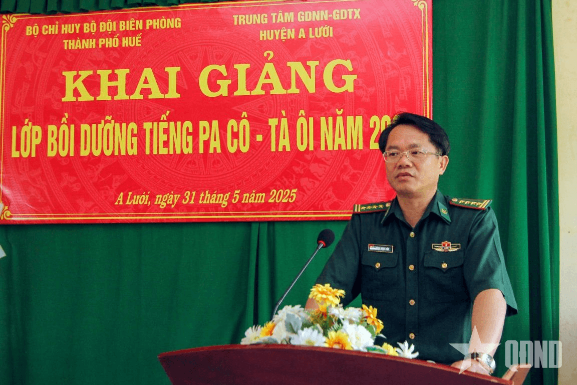 Bộ đội Biên phòng TP Huế khai giảng lớp bồi dưỡng tiếng dân tộc thiểu số