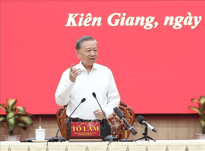 Tổng Bí thư Tô Lâm: Hợp nhất Kiên Giang và An Giang sẽ tăng cường nội lực và sức cạnh tranh cho toàn khu vực Tây Nam Bộ