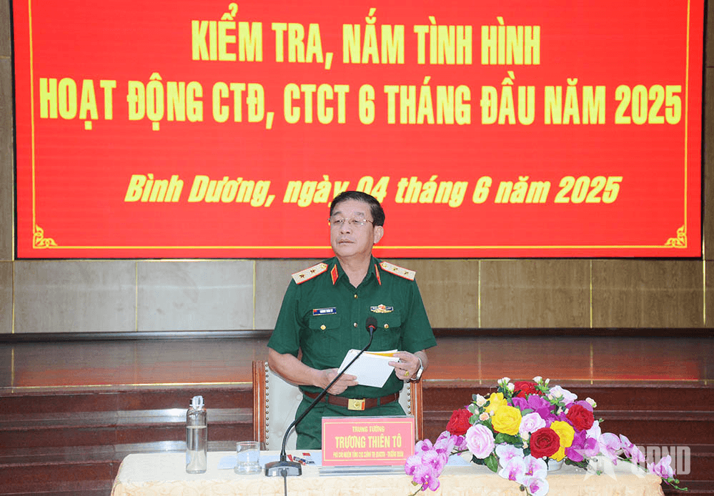 Bộ CHQS tỉnh Bình Dương thực hiện tốt hoạt động công tác Đảng, công tác chính trị