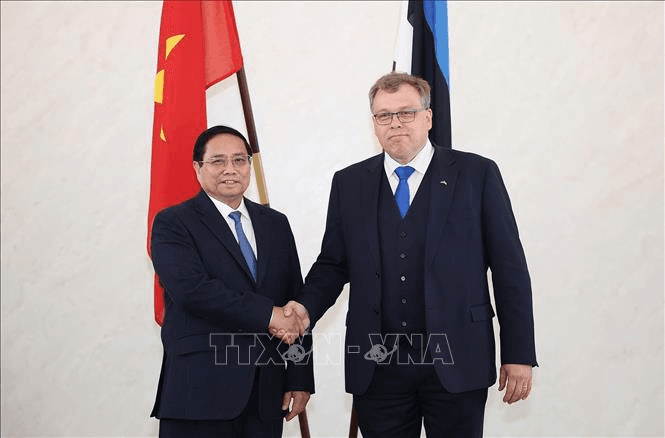 Thủ tướng Phạm Minh Chính hội kiến Chủ tịch Quốc hội Estonia