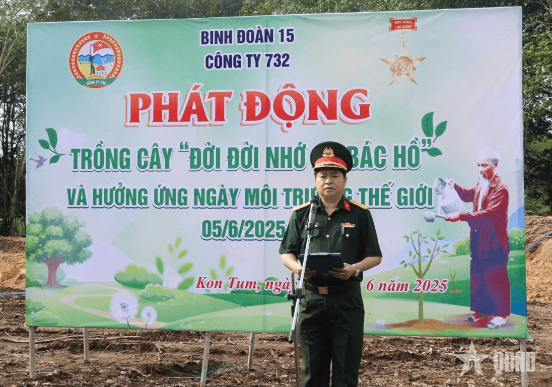 Công ty 732 (Binh đoàn 15) phát động “Trồng cây đời đời nhớ ơn Bác Hồ”