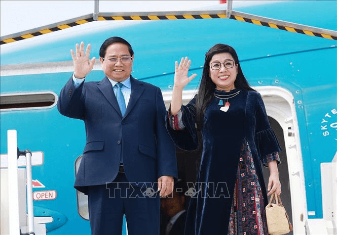 Thủ tướng Phạm Minh Chính tới Nice, bắt đầu chuyến công tác tại Cộng hòa Pháp