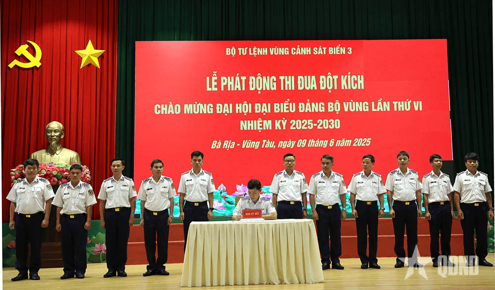 Bộ tư lệnh Vùng Cảnh sát biển 3 phát động đợt thi đua đột kích