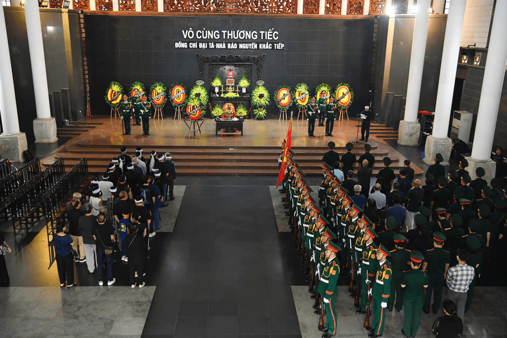 Thành kính tổ chức Lễ tang Đại tá, nhà báo Nguyễn Khắc Tiếp