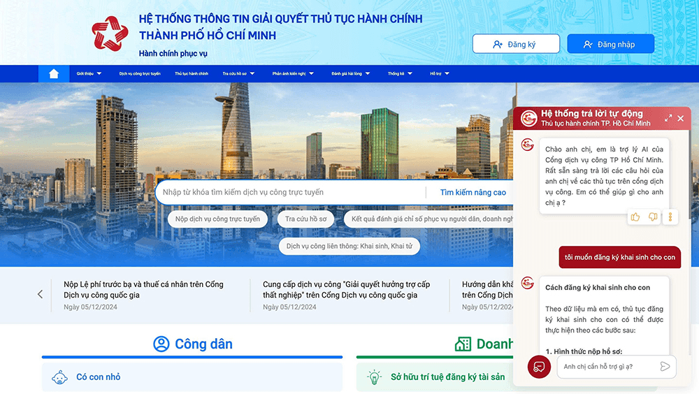 Trợ lý AI giúp nâng cao hiệu quả giải quyết thủ tục hành chính