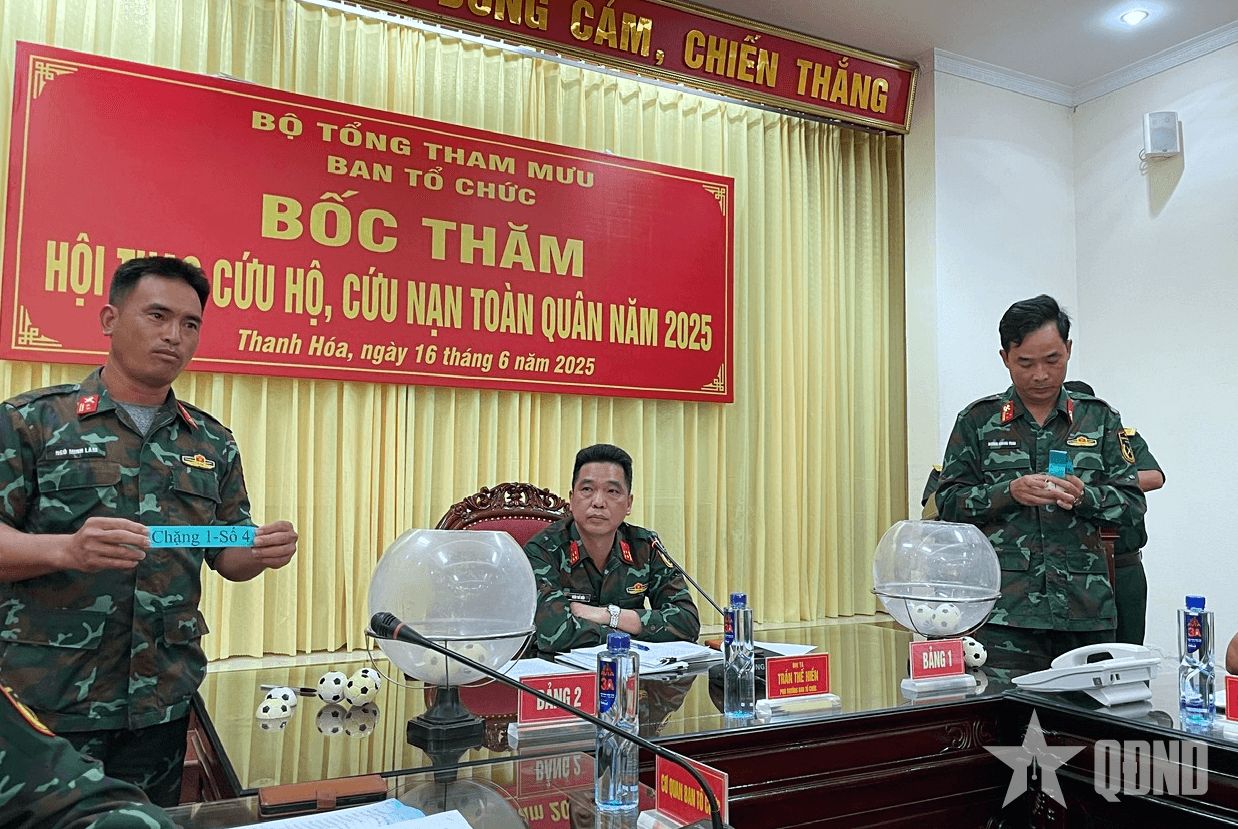Quán triệt quy chế và bốc thăm chia bảng Hội thao Cứu hộ cứu nạn toàn quân năm 2025