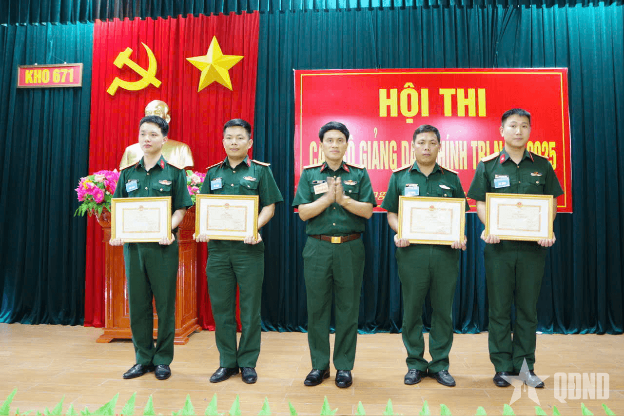 Kho 671 tổ chức thành công Hội thi cán bộ giảng dạy chính trị năm 2025